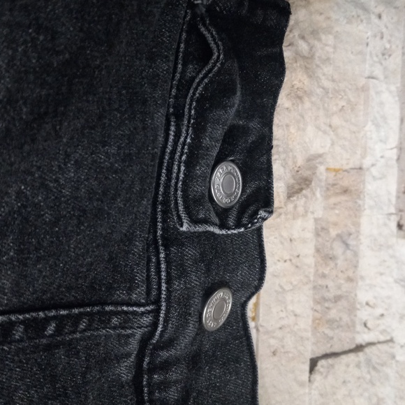 ZARA Black Denim Jacket Black Ligh Wash Size L - Picture 9 of 16